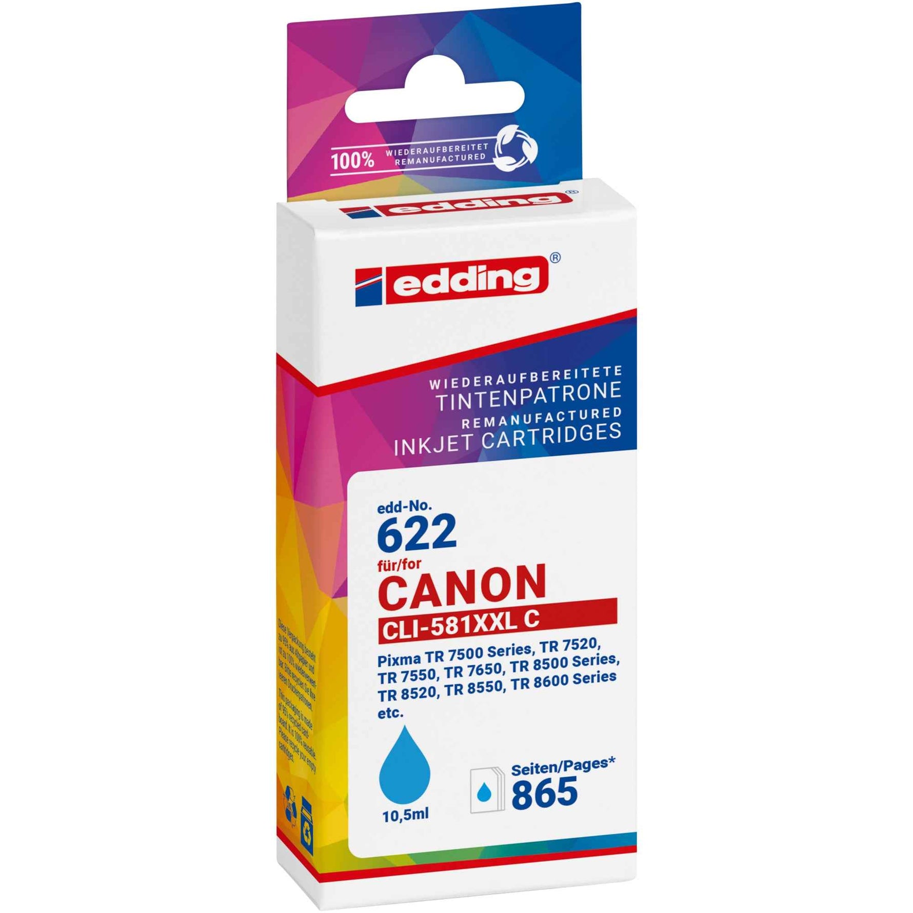edding Tintenpatrone Kompatibel mit Canon CLI-581XXL Y gelb