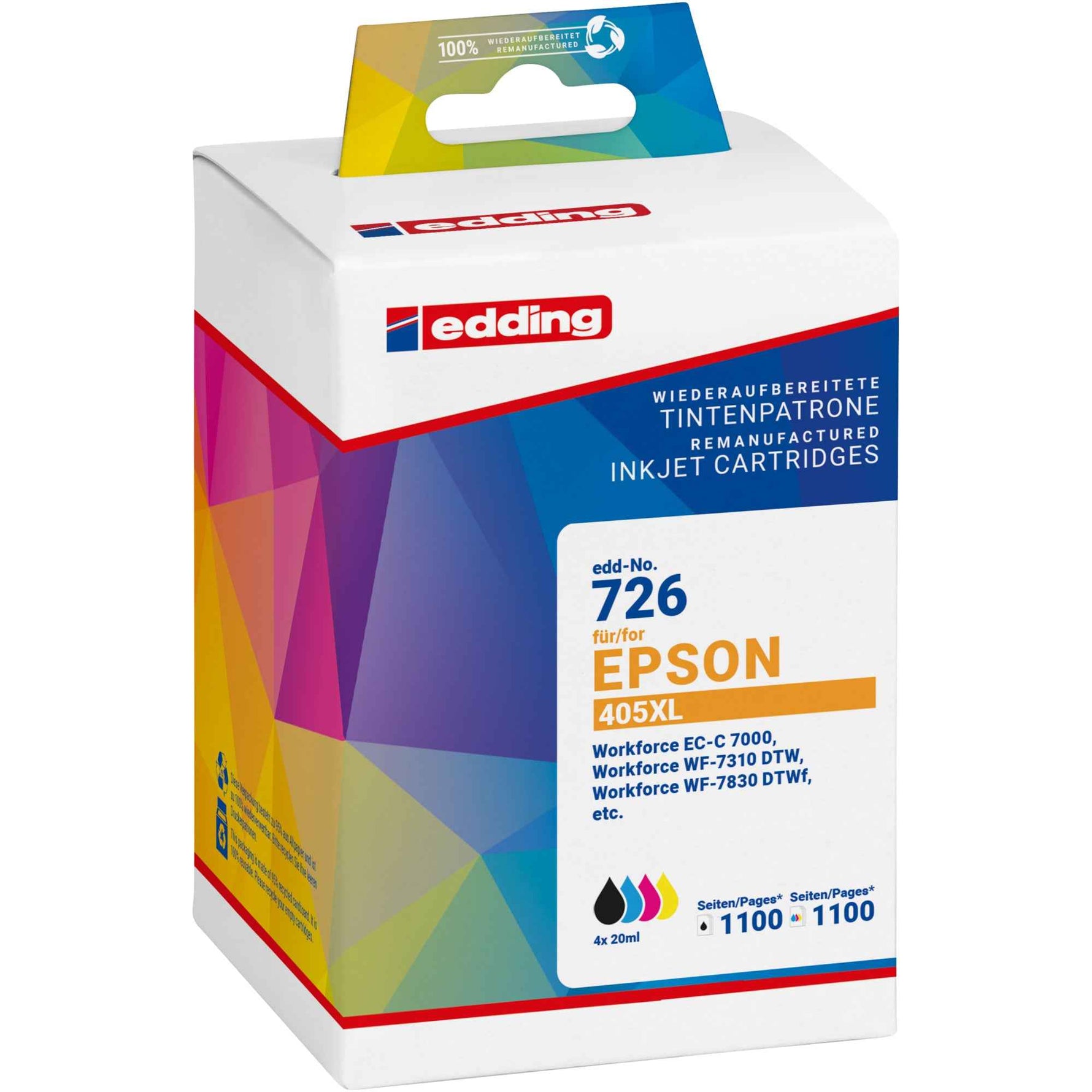 edding Tintenpatrone Kompatibel mit Epson 405XL schwarz