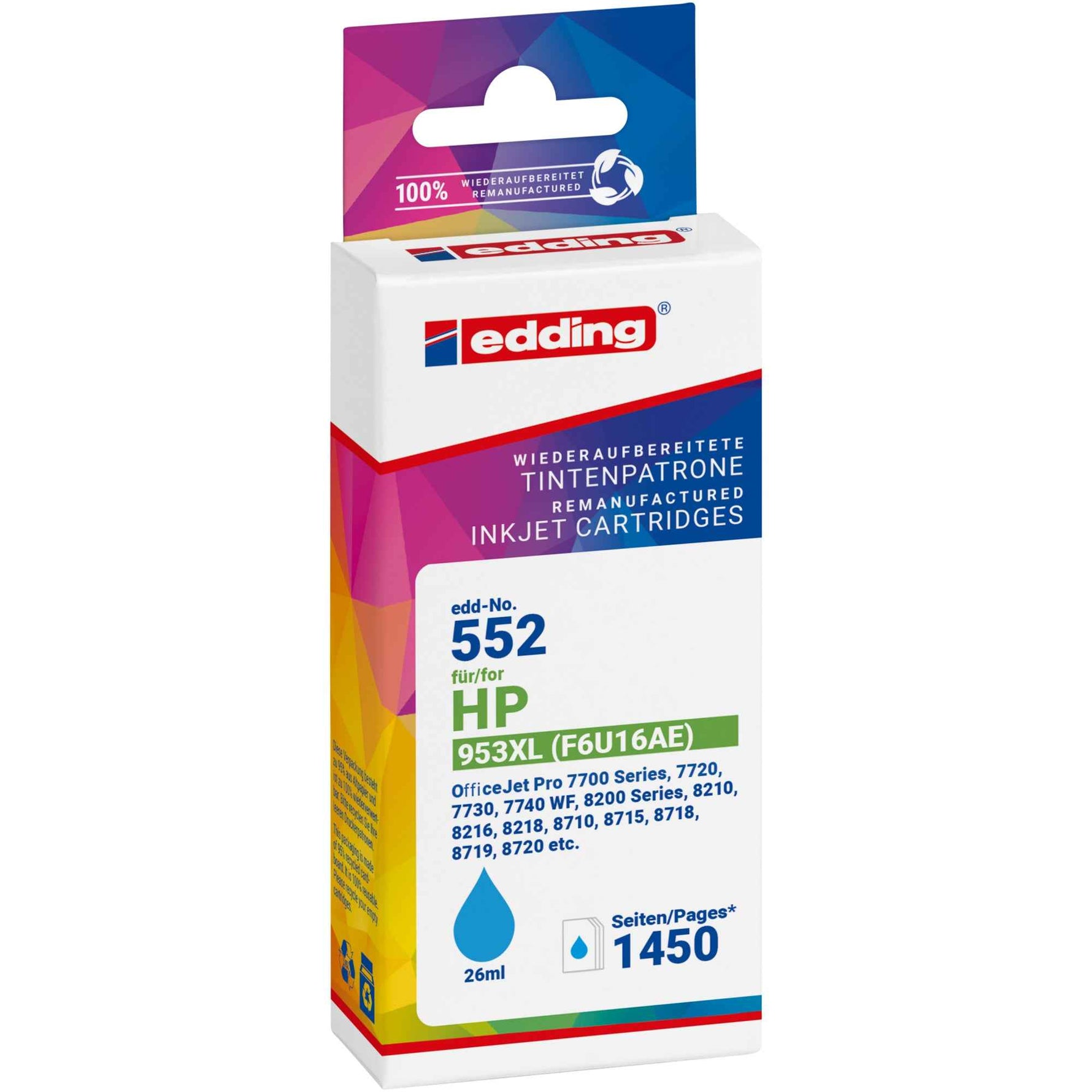 edding Tintenpatrone Kompatibel mit HP 953XL gelb