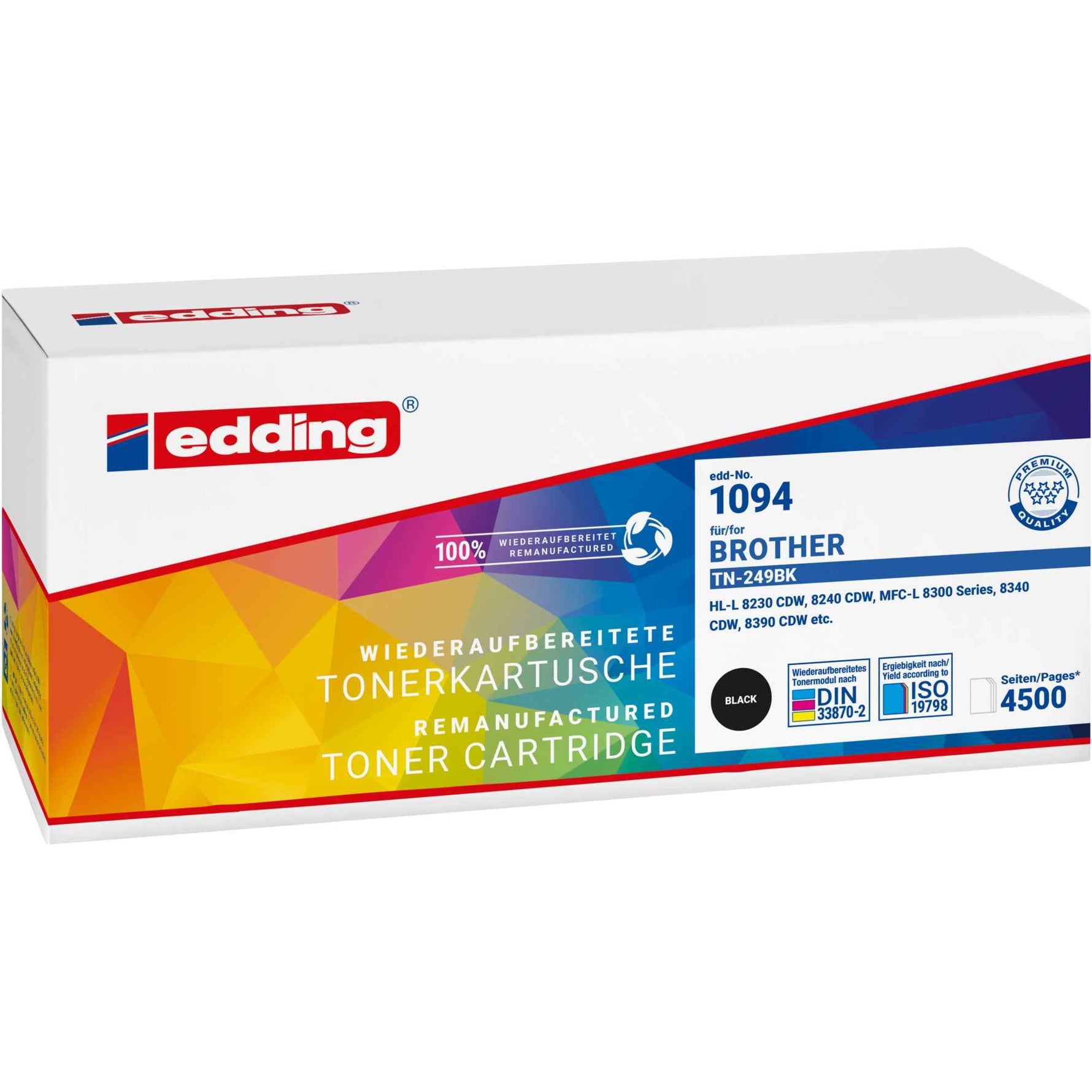 edding Toner Kompatibel mit Brother TN-249Y gelb