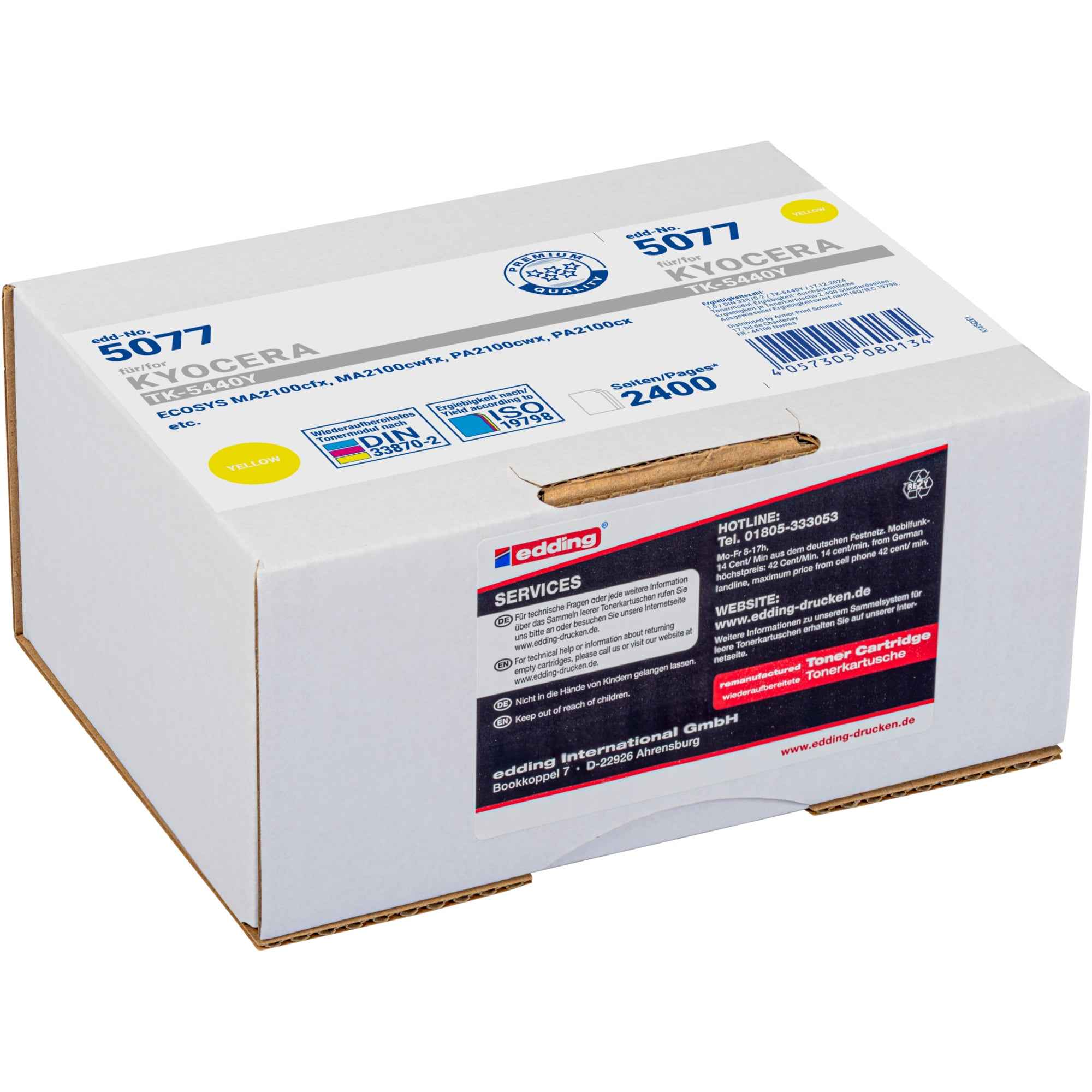 edding Toner Kompatibel mit KYOCERA TK-5440Y gelb