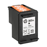 Original HP 302XL Schwarz Tintenpatrone (F6U68AE) für HP Drucker, zeigt die Tintenpatrone mit schwarzer Tinte.