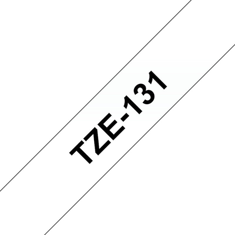 Brother TZe-131 Schriftbandkassette – Unverwüstliche Beschriftung in Schwarz auf Transparent - Wiepa Bürofachpartner