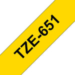 Brother Schriftbandkassette TZe-651 – Gelbe Signalkraft für dauerhafte Ordnung – Produktbild 4