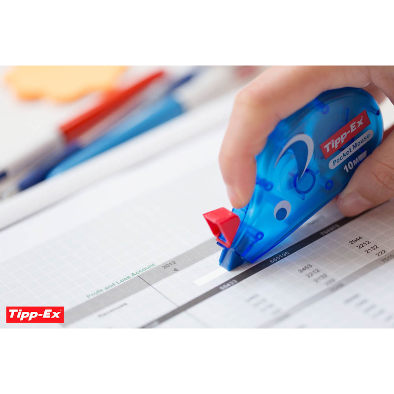 Tipp-Ex® Korrekturroller Pocket Mouse® 4,2 mm x 10 m – Präzises Korrigieren leicht gemacht - Wiepa Bürofachpartner