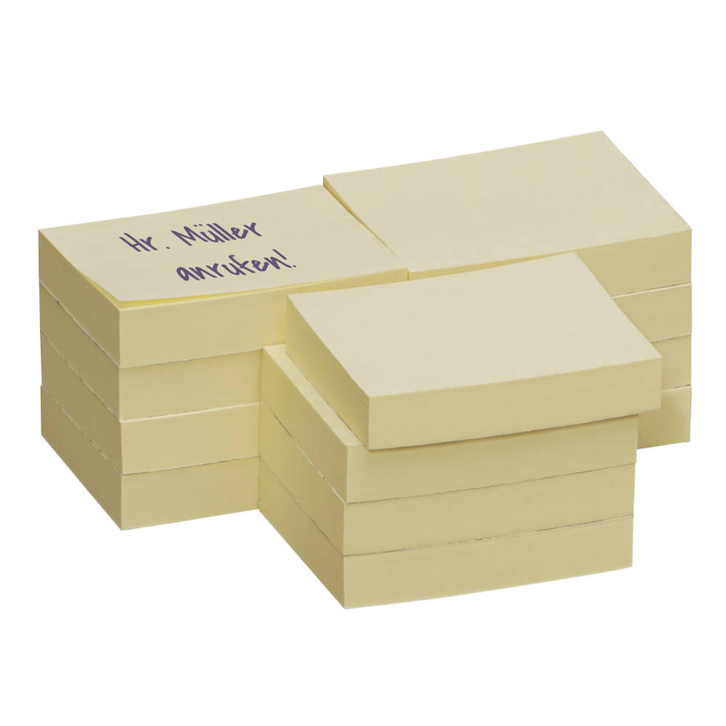 Soennecken Haftnotizen Gelb – 12er-Pack (40 x 50 mm) - Wiepa Bürofachpartner