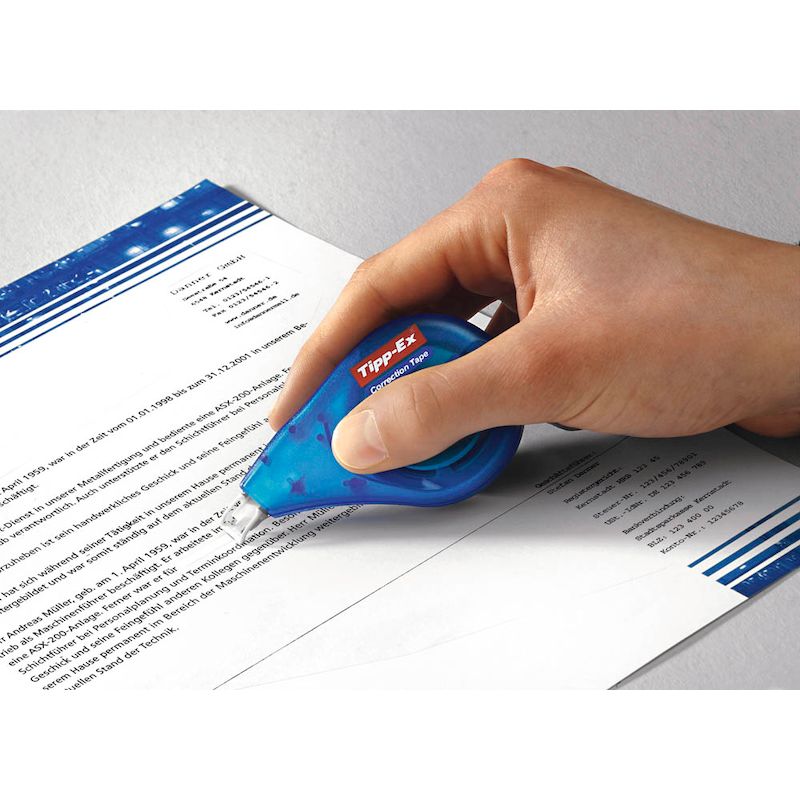 Tipp-Ex® Korrekturroller Easy Correct 4,2 mm x 12 m – Präzision im Büroalltag – Produktbild 5