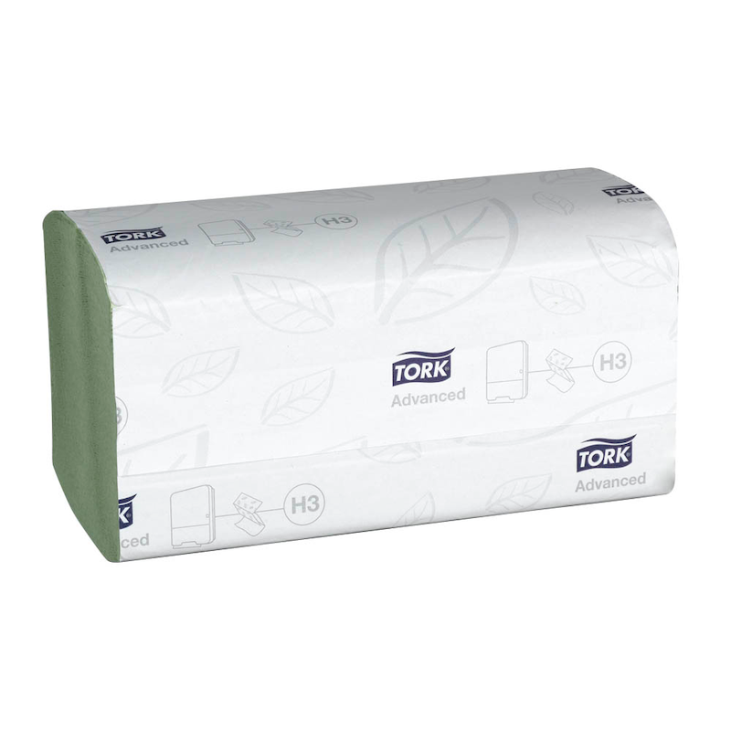 Tork Papierhandtücher Advanced 290179 – H3 Zickzack-Falz, 2-lagig, Grün - Wiepa Bürofachpartner