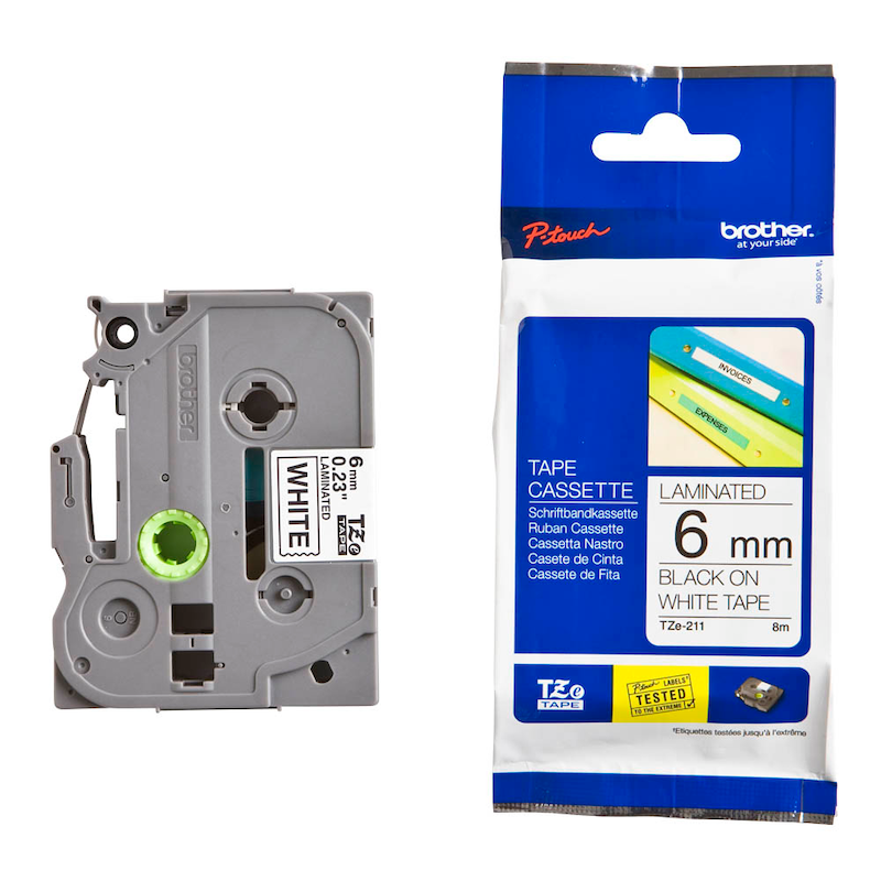 Brother Schriftbandkassette TZe-211 – Präzision auf 6 mm Breite