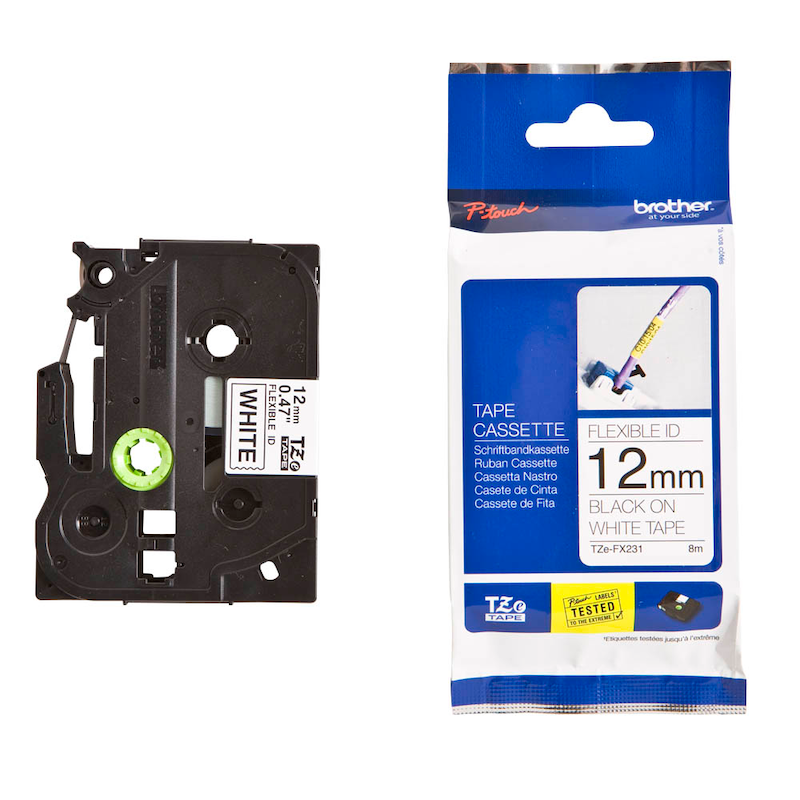 Brother TZe-FX231 Flexi-Tape – Die spezialisierte Lösung für Kabel und Rohre (12 mm) – Produktbild 2