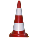 Leitkegel rot/weiß, tagesleuchtend und stapelbar