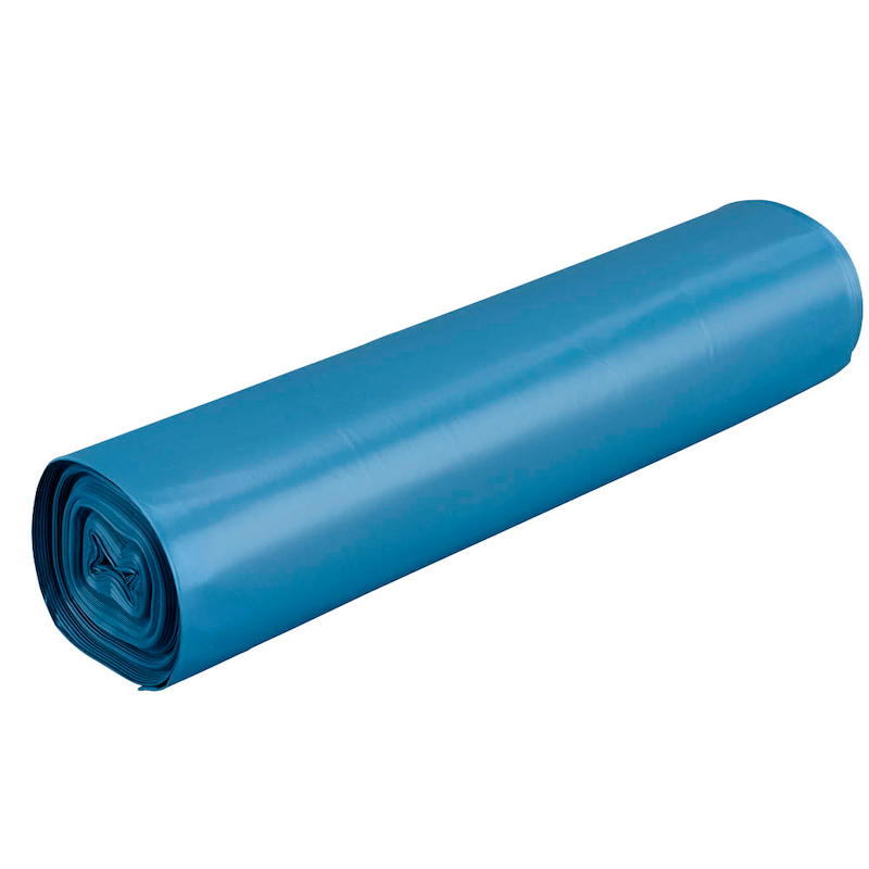 Müllsack 120 Liter – Blau, Extra Stark (70 µm), 15 Stück - Wiepa Bürofachpartner