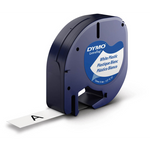DYMO LetraTag Schriftband 91221 – 12 mm, Schwarz auf Weiß - Wiepa Bürofachpartner