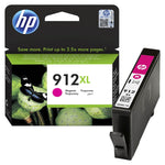 HP Tintenpatrone 912XL Magenta, Original, seitlich sichtbar, für HP Drucker, mit Magenta Tintenpatrone im Karton