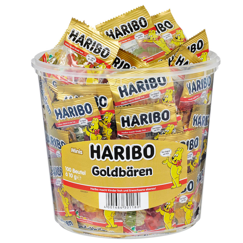 HARIBO Fruchtgummi Goldbären 100g-Tüte oder Vorratspack - Wiepa Bürofachpartner