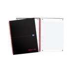 Oxford Black n’ Red Spiralbuch DIN A4 kariert, 70 Blatt