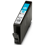 HP Tintenpatrone 912XL Cyan, Original, für HP Drucker, zeigt die cyanfarbene Tintenpatrone mit Verpackung und Produktbeschreibung