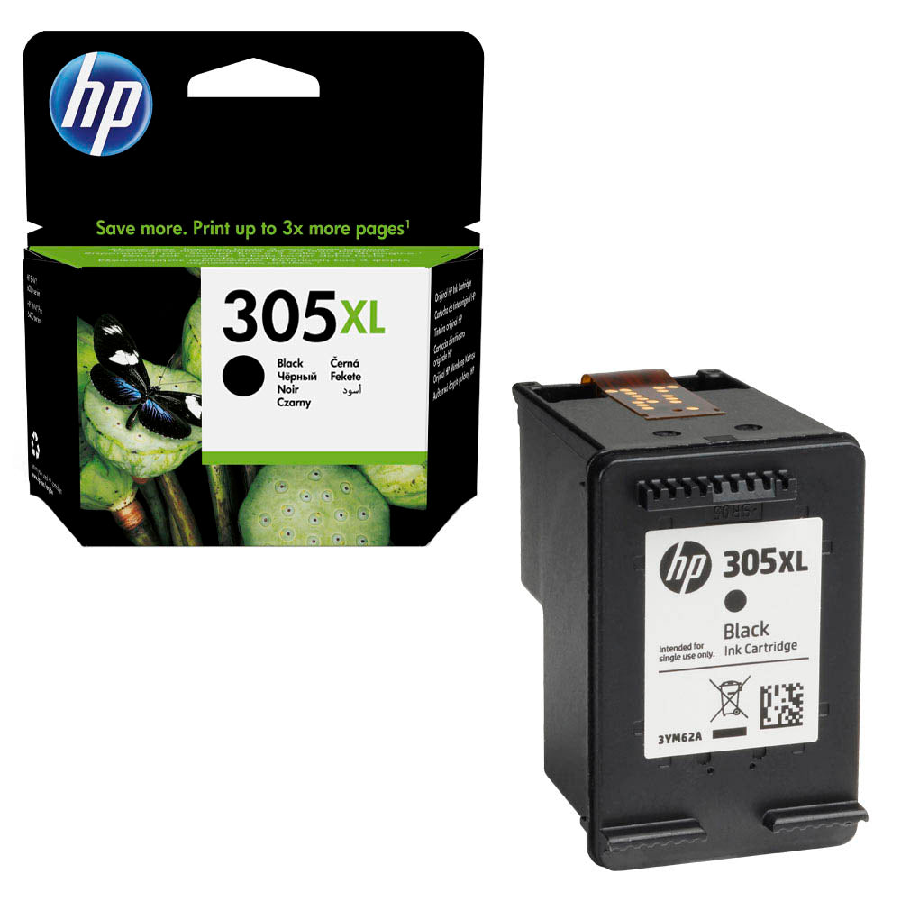 HP Tintenpatrone 305XL Schwarz – Original High-Yield Tinte (3YM62AE) - Wiepa Bürofachpartner
