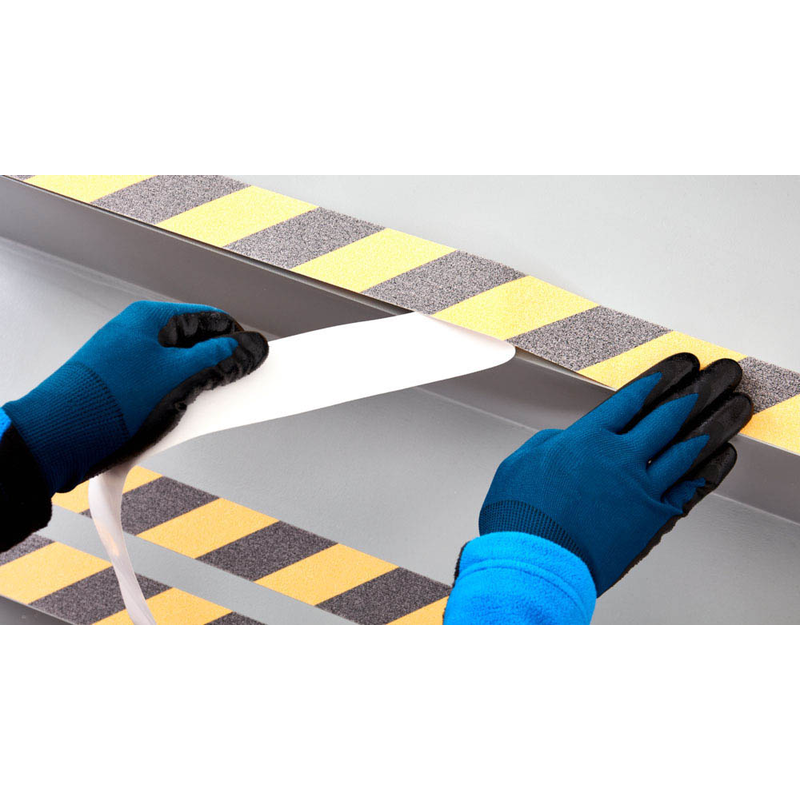 tesa Anti Rutsch Band 60951, gelb/schwarz, 50 mm x 15 m
