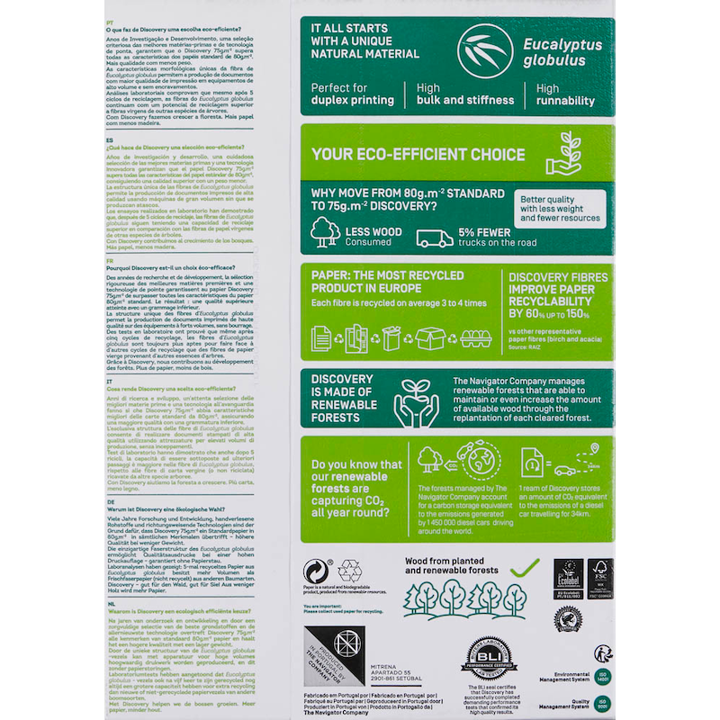 DISCOVERY Kopierpapier DIN A4 75 g/m² – 500 Blatt - Wiepa Bürofachpartner