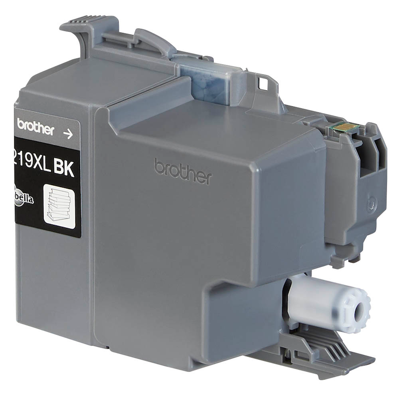 Originale Brother LC-3219XL-BK Schwarz Tintenpatrone XL für Drucker, zeigt die Tintenpatrone in Nahaufnahme