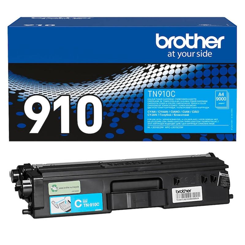 Brother Toner TN-910C Cyan – Brillante Farbtreue in Rekord-Reichweite - Wiepa Bürofachpartner