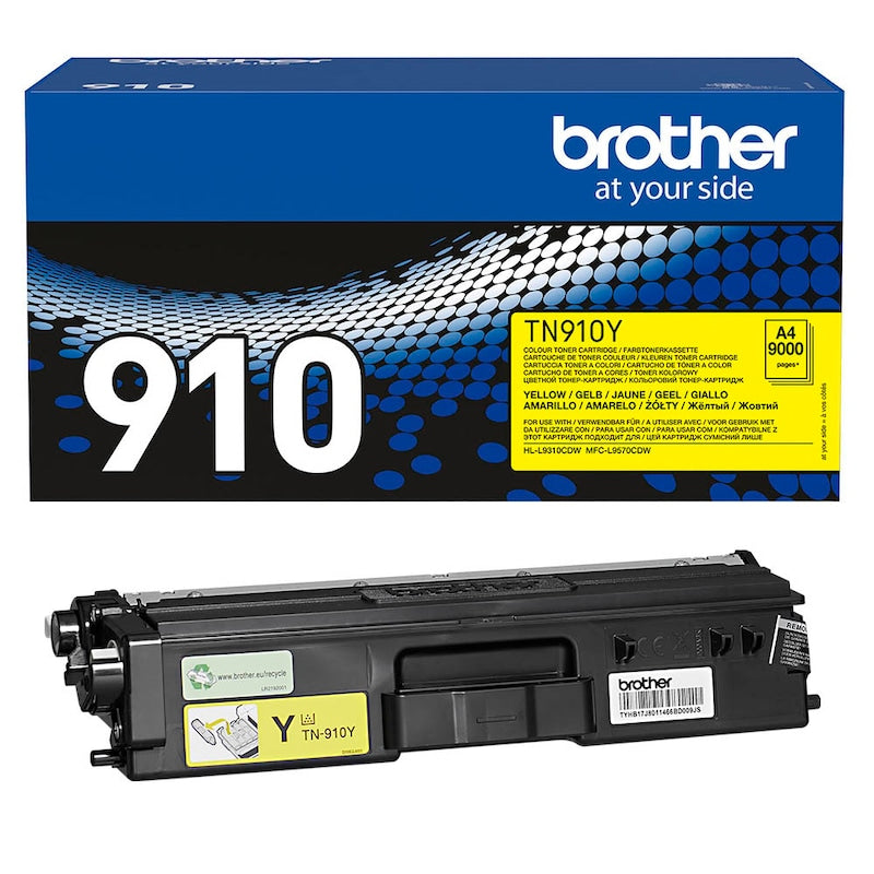 Brother Toner TN-910Y Gelb – Lichtechte Ausdrucke in Markenqualität - Wiepa Bürofachpartner