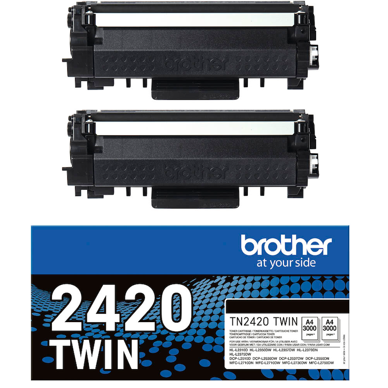 Brother Toner TN-2420TWIN Schwarz – Originalqualität im effizienten Doppelpack - Wiepa Bürofachpartner