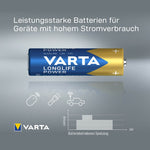 Varta Batterie Longlife Power AA/Mignon 2.970 mAh - 4er-Pack - Wiepa Bürofachpartner