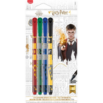 Maped Harry Potter Fineliner 0,8 mm im 4er Set mit bunten, ergonomischen Stiften auf weißem Hintergrund.