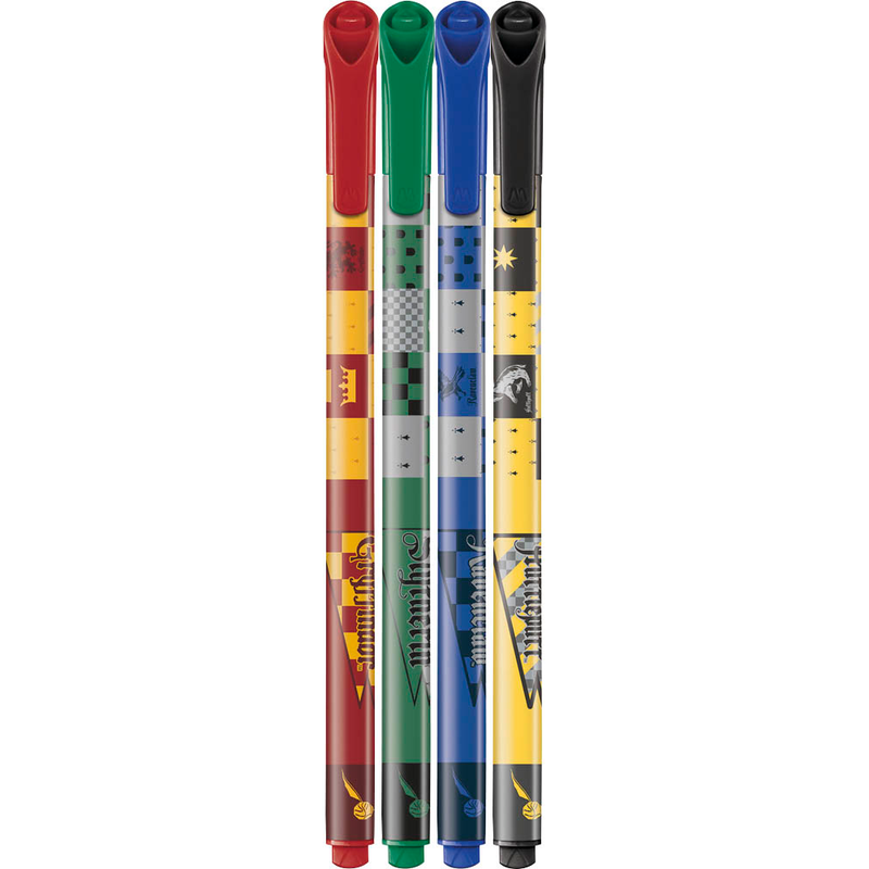 Maped Harry Potter Fineliner 0,8 mm, 4er Set mit bunten, ergonomischen Filzstiften, ideal für kreative Zeichnungen und Schreiben.
