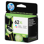 HP Tintenpatrone 62XL Farbe, Original High-Yield Tinte, zeigt die farbige Tintenpatrone für HP Drucker.