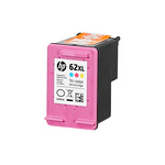 HP Tintenpatrone 62XL Farbe, Original High-Yield Tinte, zeigt die farbige Tintenpatrone für HP Drucker.