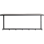 Schwarze Metall-Wandgarderobe von HAKU mit Haken für Jacken und Mäntel, modernes, minimalistisches Design.
