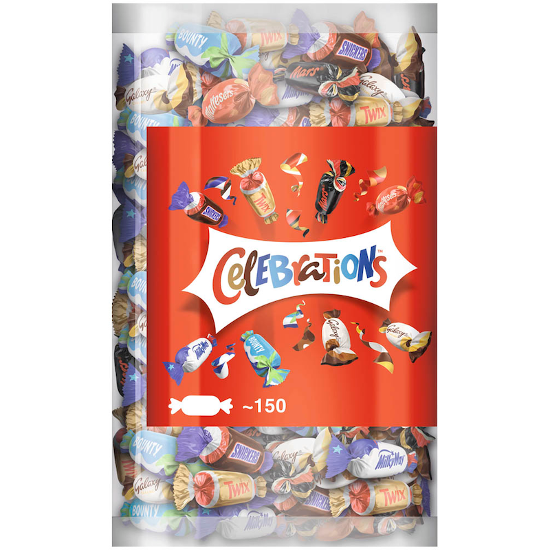 CELEBRATIONS® Schokoladen-Mix – Die Riesenpackung mit 1.435 g (ca. 150 Stück) - Wiepa Bürofachpartner