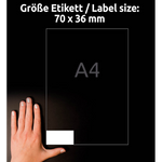 Avery Zweckform Universaletikett ultragrip 70 x 36 mm - 100 Blatt – Produktbild 8