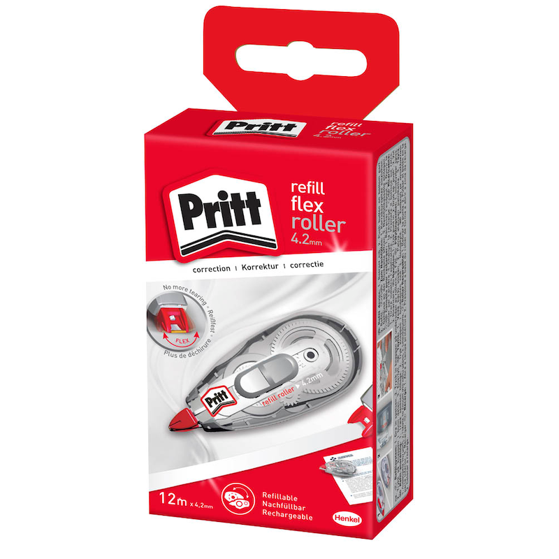 Pritt Korrekturroller Refill Flex 4,2 mm x 12 m  –  Präzise Korrektur - Wiepa Bürofachpartner