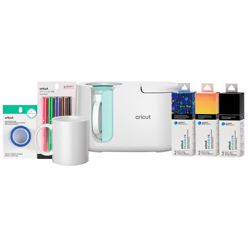 Cricut Mug Press Starter Bundle, Tassenpresse mit Zubehör für personalisierte Sublimationstassen