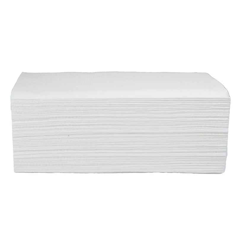 Weiße Papierhandtücher von Wiepa mit Zick-Zack-Falzung, 2-lagig, 3.200 Tücher, für Büro und Hygiene