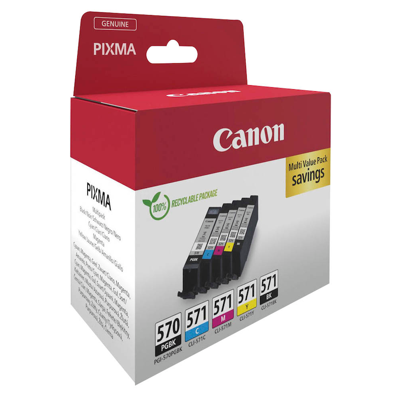 Canon Tintenpatrone PGI-570 / CLI-571 Multi-Pack - Original alle Farben