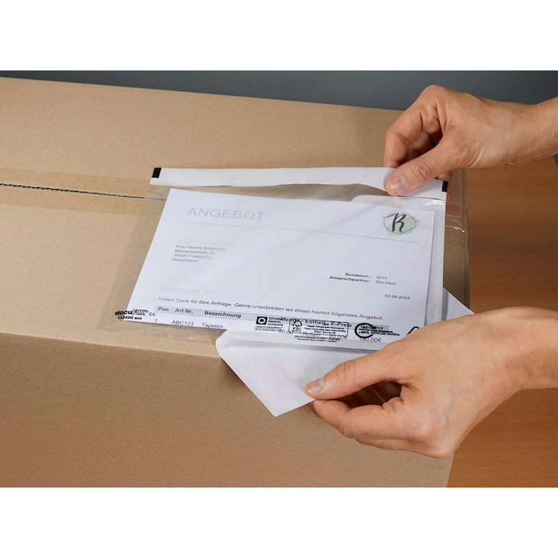 docuFIX® Dokumententasche classic eco DIN C5 - 500 Stück - Wiepa Bürofachpartner