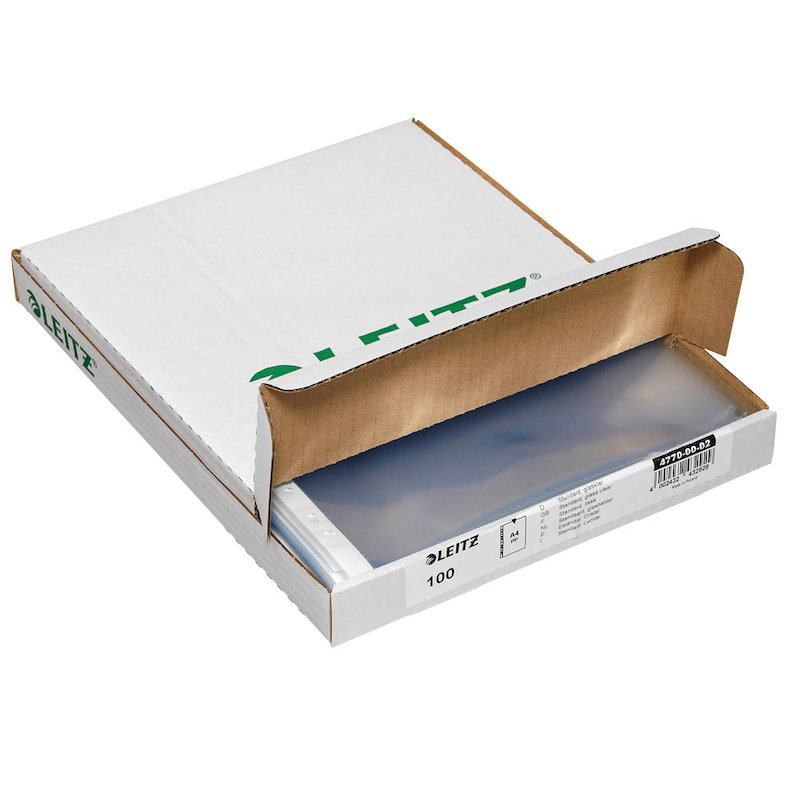 Leitz Prospekthülle DIN A4 – 80 µm Premium-Schutz, 100er Pack - Wiepa Bürofachpartner