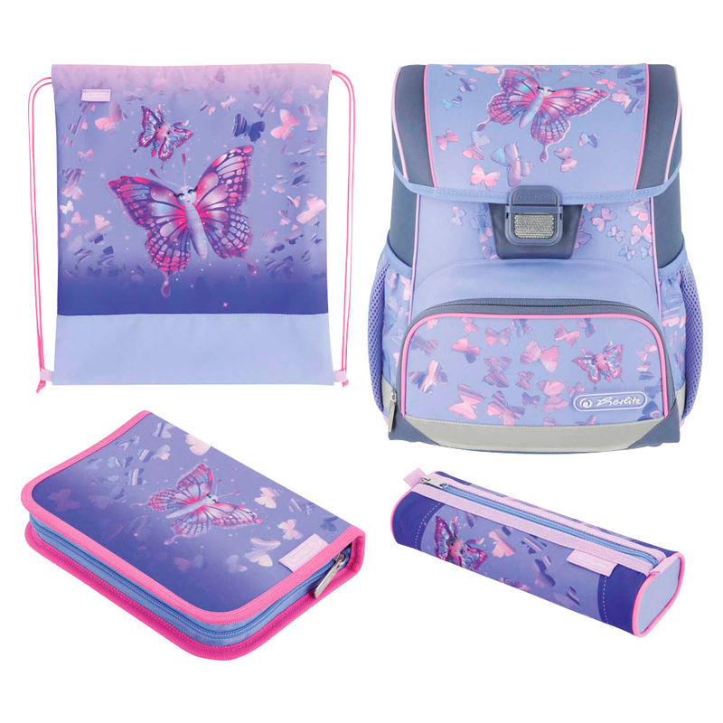 Herlitz Loop Plus Schulranzen-Set 4-teilig – Ergonomischer Schulranzen mit verschiedene -Motive