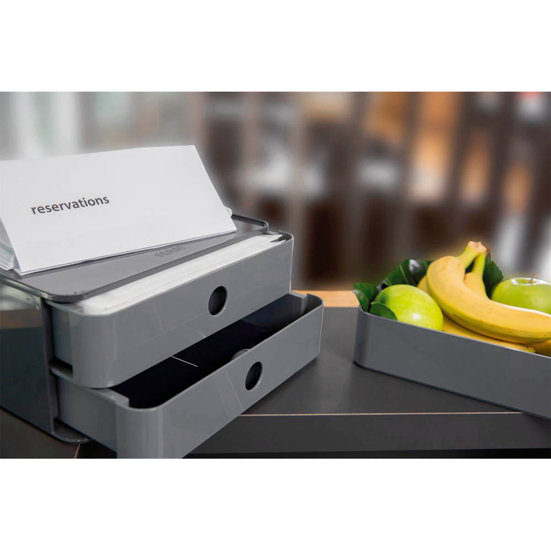 HAN SMART-BOX PLUS ALLISON Schubladenbox DIN A5 mit 2 Schubladen und Utensilienbox