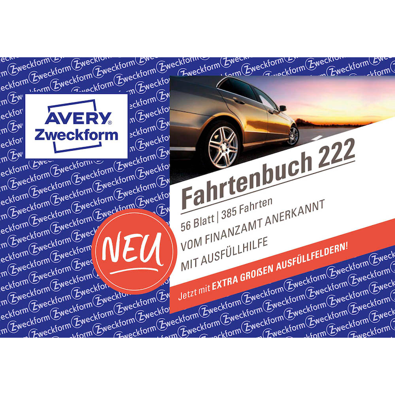 Avery Zweckform Fahrtenbuch 222 – KM-Nachweis für PKWs - Wiepa Bürofachpartner