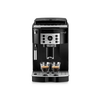 DeLonghi Kaffeevollautomat Magnifica S ECAM 20.116.B mit digitalem Display und Edelstahl-Design, bereit für frisch gebrühten Kaffee