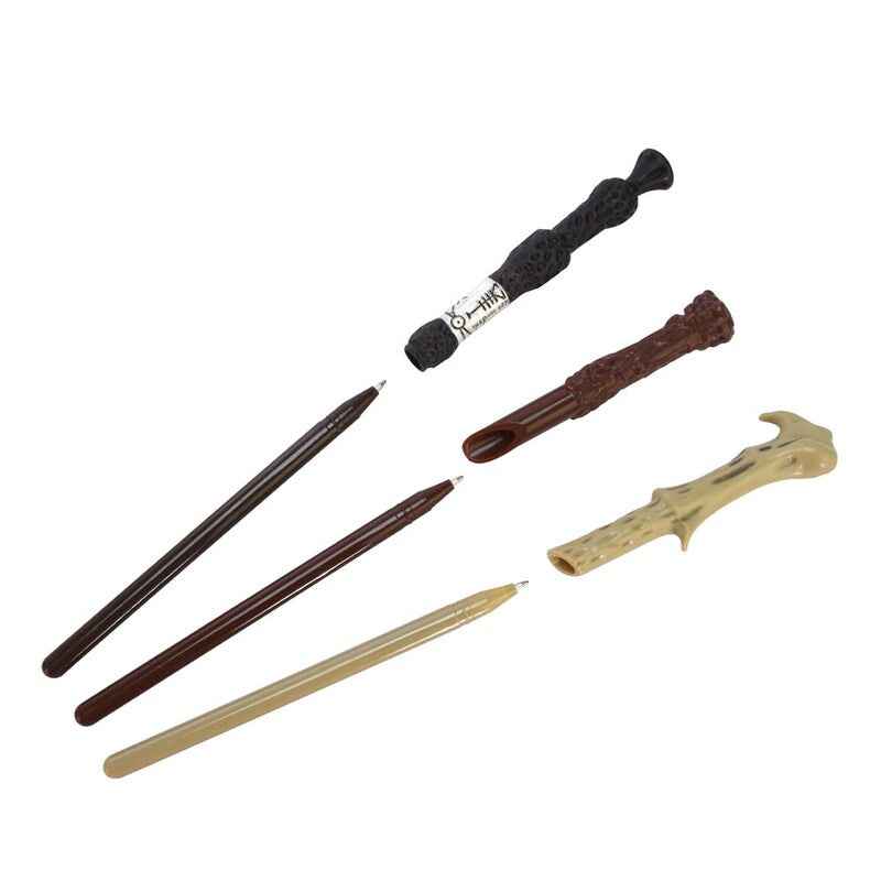 Bluesky Harry Potter Zauberstab Kugelschreiber Set mit schwarzer Tinte, detailreiches Design, ideal als Geschenk für Fans.