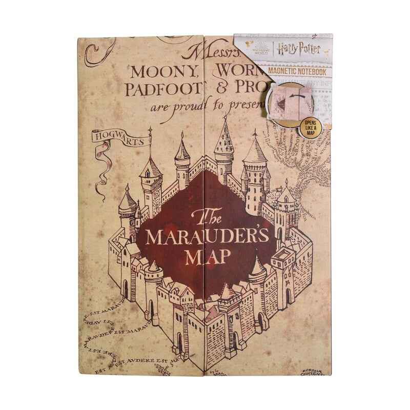 Bluesky Harry Potter Notizbuch A5 liniert mit Karte des Rumtreibers, Hardcover, 80 Seiten, sichtbares Cover mit magischem Design