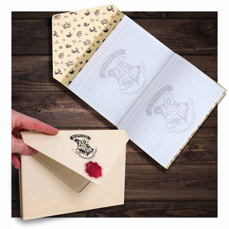 Bluesky Harry Potter Notizbuch A5 liniert mit Briefumschlag-Design, Hardcover, 80 Seiten, magisches Schreibjournal
