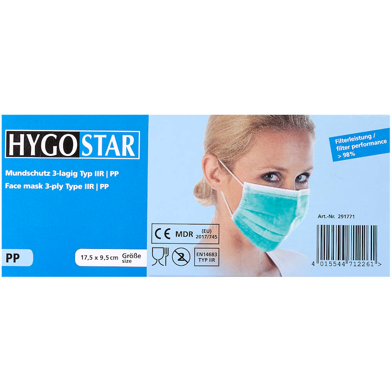 HYGOSTAR Medizinischer Mundschutz Typ II R 50er-Pack